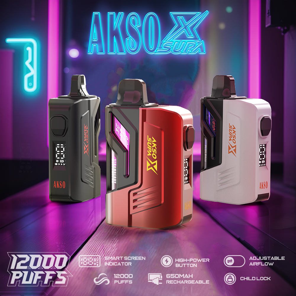 SUPA X - 650mAh (recarregável) Botão Boost de 12.000 baforadas 