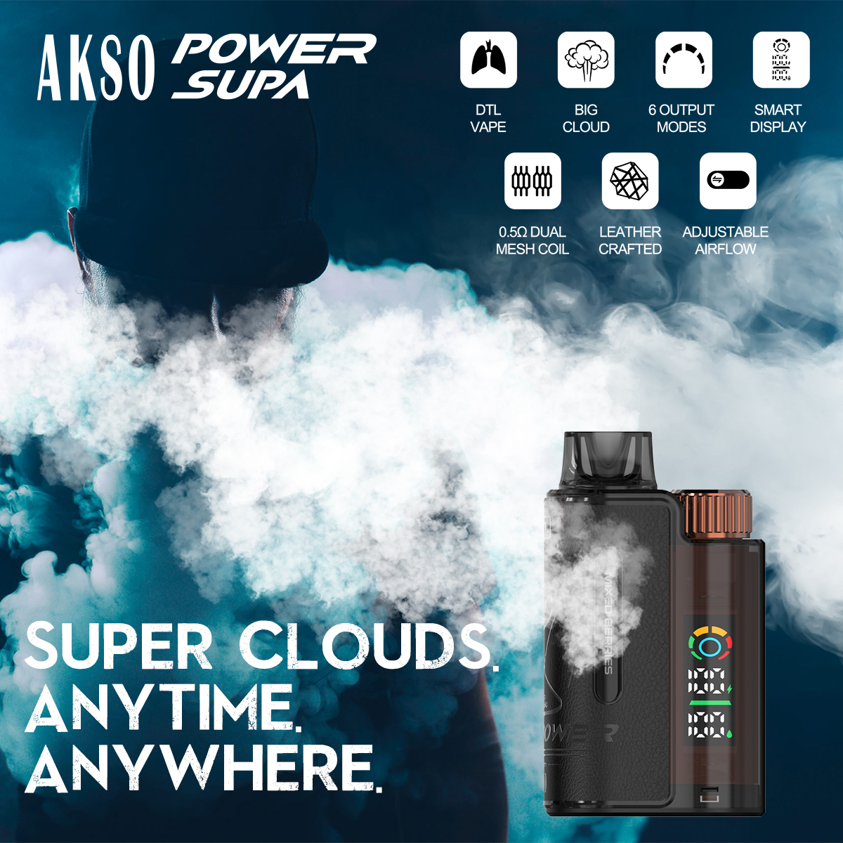 SUPA POWER - DTL Potência Variável Big Cloud 18000 Puffs 